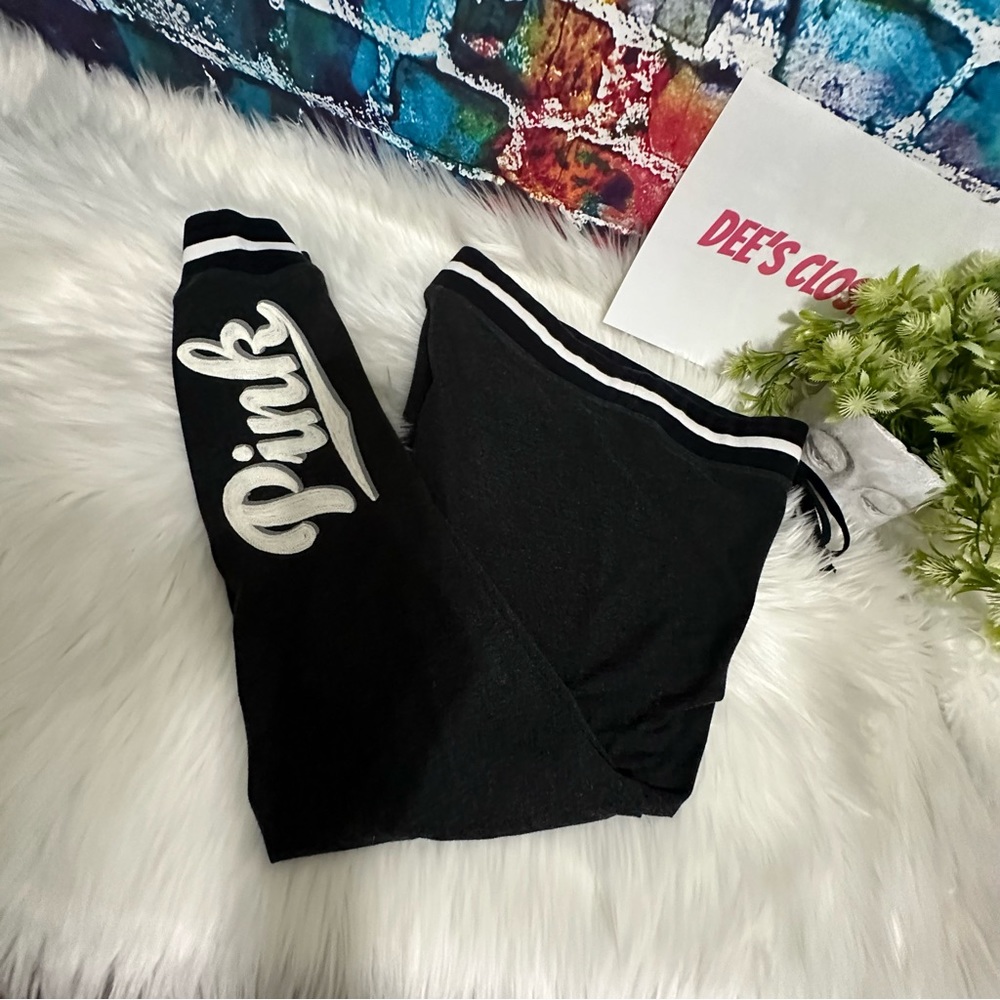 PINK VS MEDIUM PATCH LOGO SKINNY JOGGERS